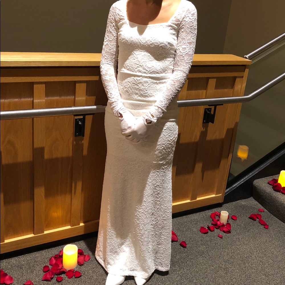 Lace full length gown